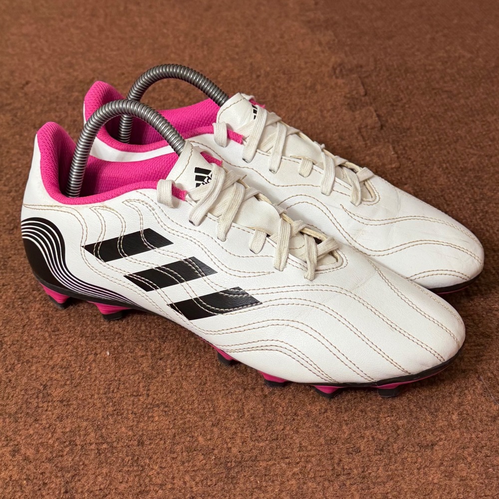 Adidas Copa Sense.4 FxG Soccer Cleats‎ White Pink Black FW6536 Mens 8.5